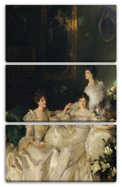 Leinwandbild John Singer Sargent - Die Wyndham-Schwestern: Lady Elcho, Mrs. Adeane und Mrs. Tennant