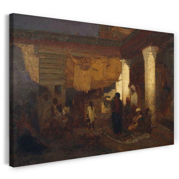 Leinwandbild Louis Komfort Tiffany - Schlangenbeschwörer in Tanger, Afrika