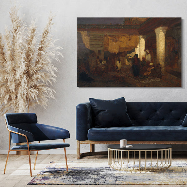 Leinwandbild Louis Komfort Tiffany - Schlangenbeschwörer in Tanger, Afrika