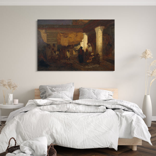 Leinwandbild Louis Komfort Tiffany - Schlangenbeschwörer in Tanger, Afrika