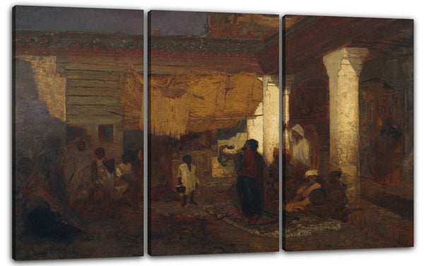 Leinwandbild Louis Komfort Tiffany - Schlangenbeschwörer in Tanger, Afrika