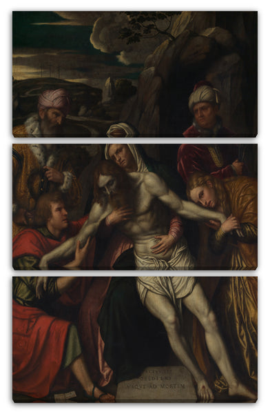 Leinwandbild Moretto da Brescia - Das Begräbnis