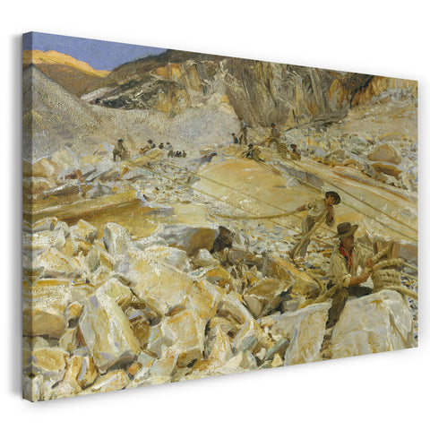 Leinwandbild John Singer Sargent - Marmor aus den Steinbrüchen nach Carrara gebracht