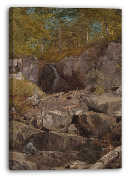 Leinwandbild John Henry Hill - Eine Studie von Trap Rock (Buttermilk Falls)