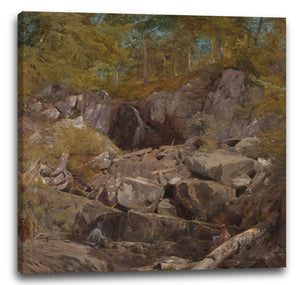 Leinwandbild John Henry Hill - Eine Studie von Trap Rock (Buttermilk Falls)