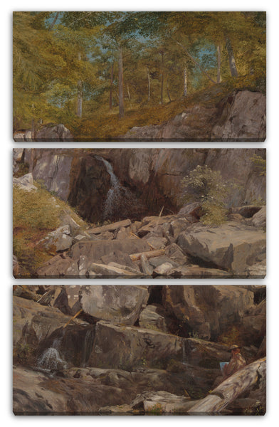 Leinwandbild John Henry Hill - Eine Studie von Trap Rock (Buttermilk Falls)
