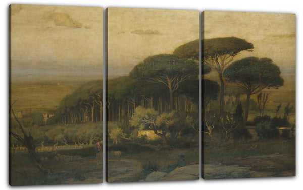 Leinwandbild George Inness - Pinienhain der Villa Barberini