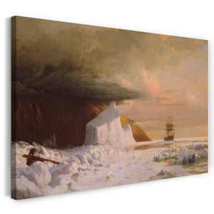 Leinwandbild William Bradford - Ein arktischer Sommer: Durch die Packung in Melville Bay