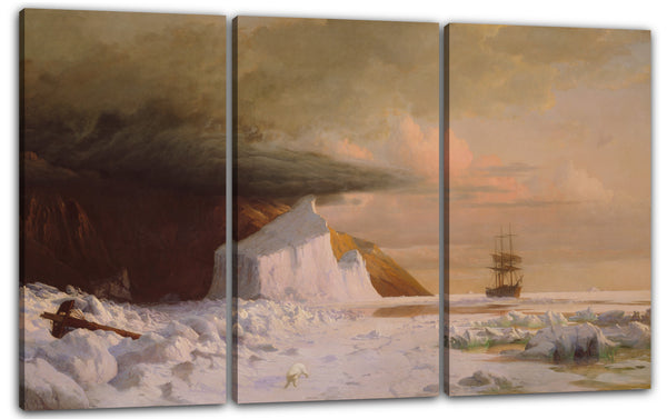 Leinwandbild William Bradford - Ein arktischer Sommer: Durch die Packung in Melville Bay