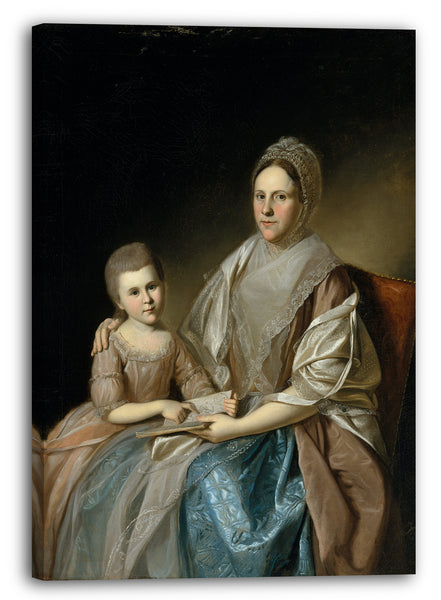 Leinwandbild Charles Willson Peale - Frau Samuel Mifflin und ihre Enkelin Rebecca Mifflin Francis