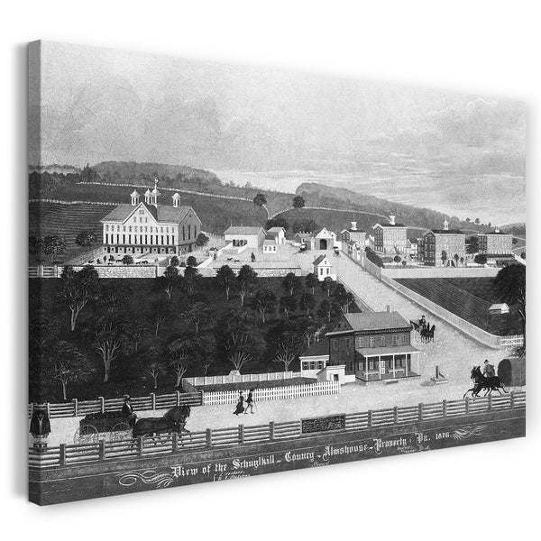 Leinwandbild Charles C. Hofmann - Blick auf das Gutshaus Schuylkill County