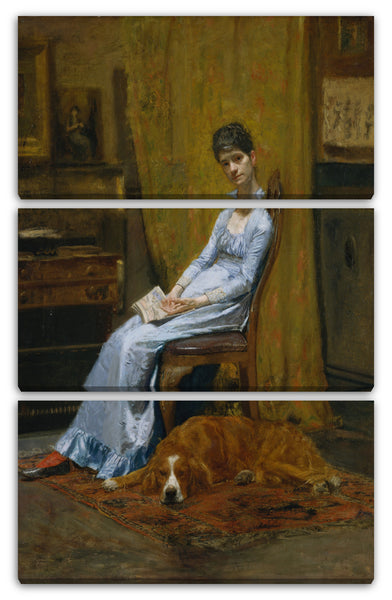 Leinwandbild Thomas Eakins - Die Frau des Künstlers und sein Setter-Hund