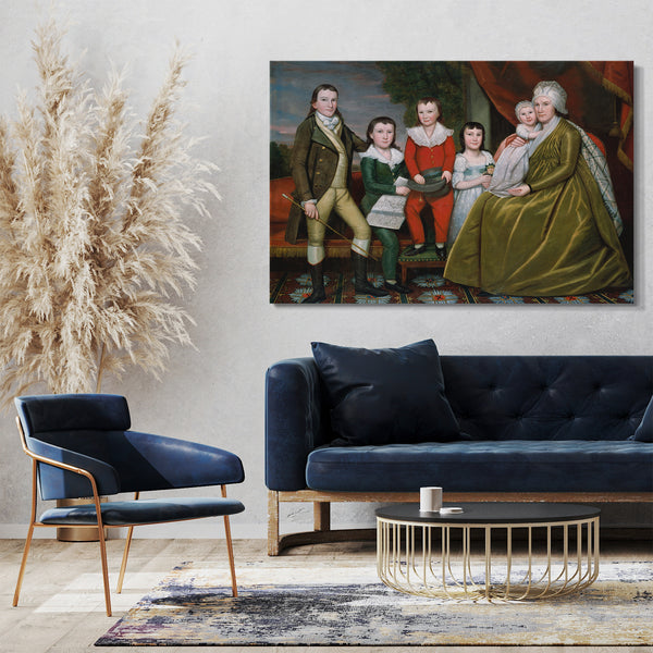 Leinwandbild Ralph Earl - Frau Noah Smith und ihre Kinder