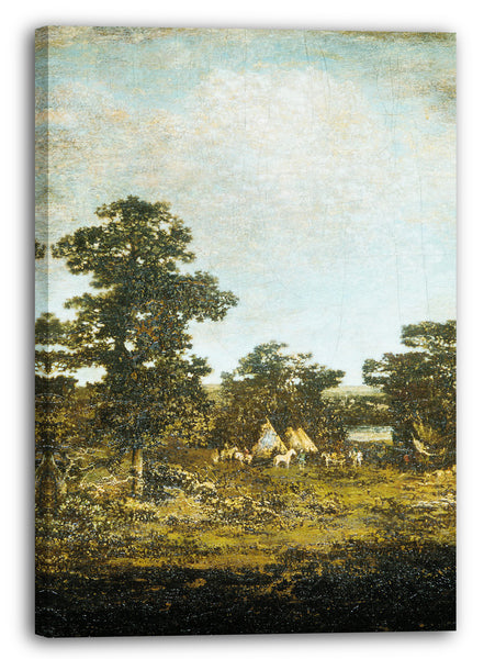 Leinwandbild Ralph Albert Blakelock - Ein indisches Lager