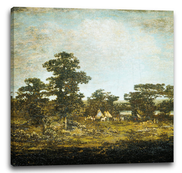 Leinwandbild Ralph Albert Blakelock - Ein indisches Lager