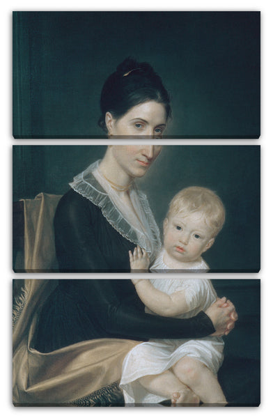 Leinwandbild John Vanderlyn - Mrs. Marinus Willett und ihr Sohn Marinus, Jr.
