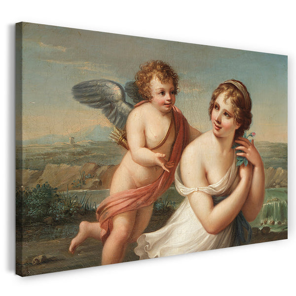 Leinwandbild Stil von Angelica Kauffmann - Die Versuchung des Eros