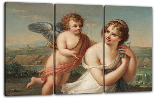 Leinwandbild Stil von Angelica Kauffmann - Die Versuchung des Eros