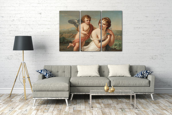 Leinwandbild Stil von Angelica Kauffmann - Die Versuchung des Eros