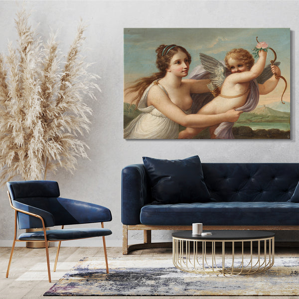 Leinwandbild Stil von Angelica Kauffmann - Der Sieg des Eros