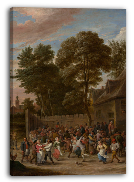 Leinwandbild David Teniers der Jüngere - Bauern tanzen und Schlemmen