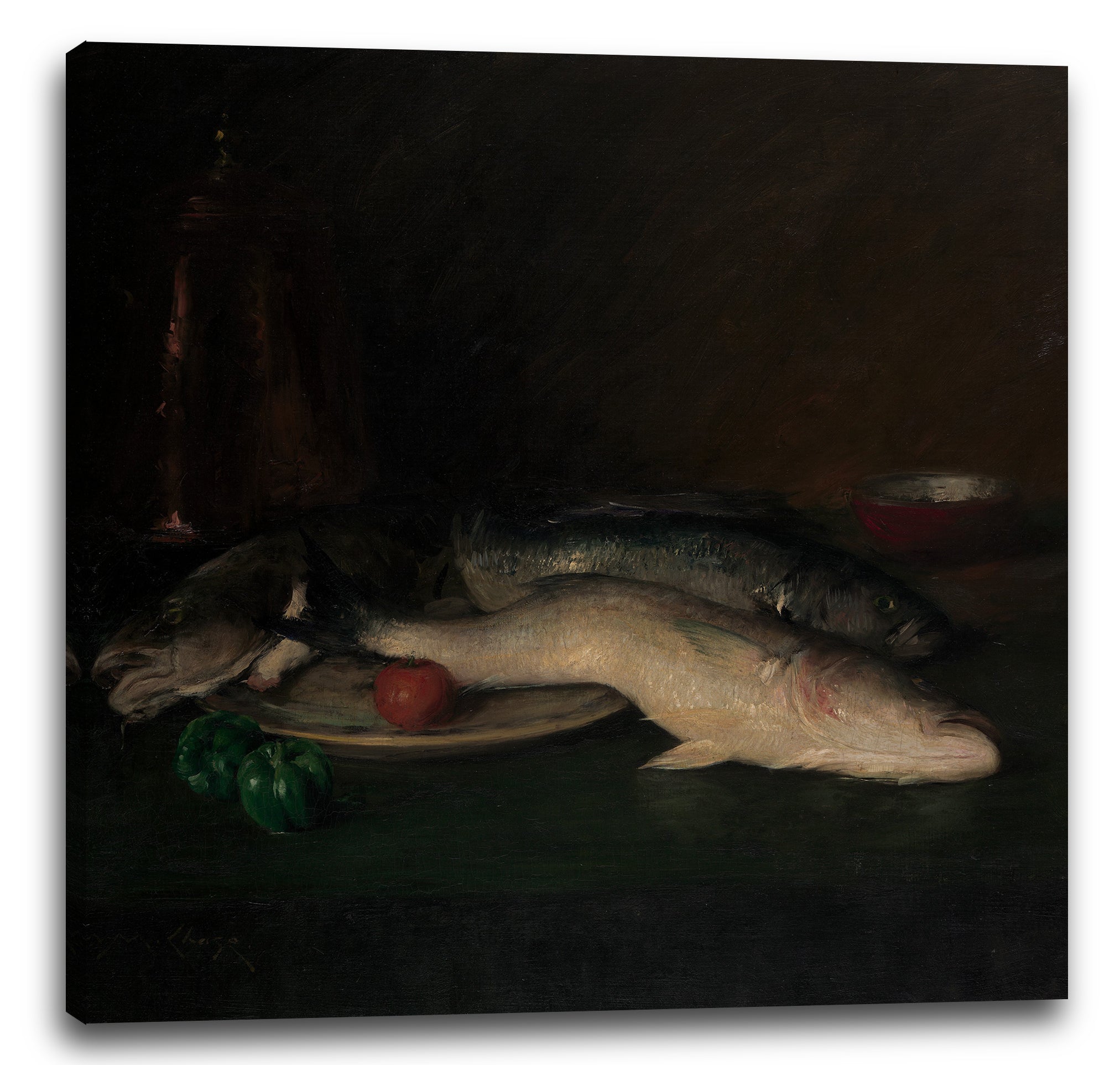 Leinwandbild William Merritt Chase - Stillleben: Fisch