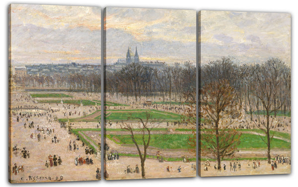 Leinwandbild Camille Pissarro - Der Garten der Tuilerien an einem Winternachmittag