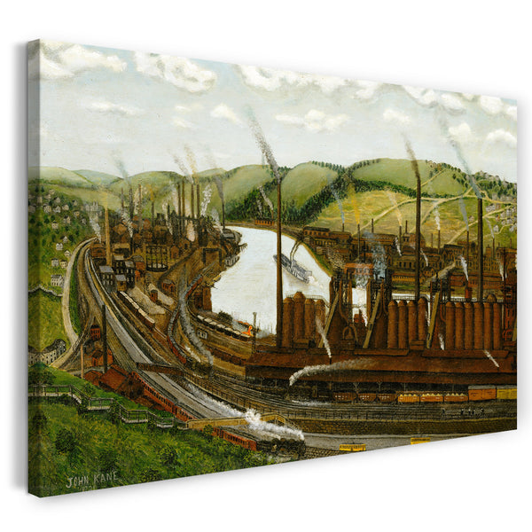Leinwandbild John Kane - Das Monongahela-Flusstal, Pennsylvania