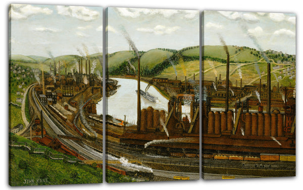 Leinwandbild John Kane - Das Monongahela-Flusstal, Pennsylvania
