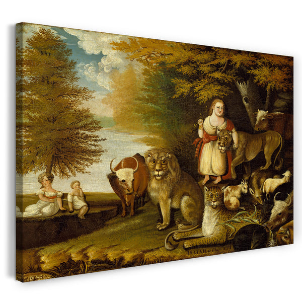 Leinwandbild Edward Hicks - Friedliches Königreich