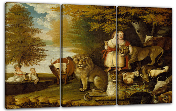 Leinwandbild Edward Hicks - Friedliches Königreich