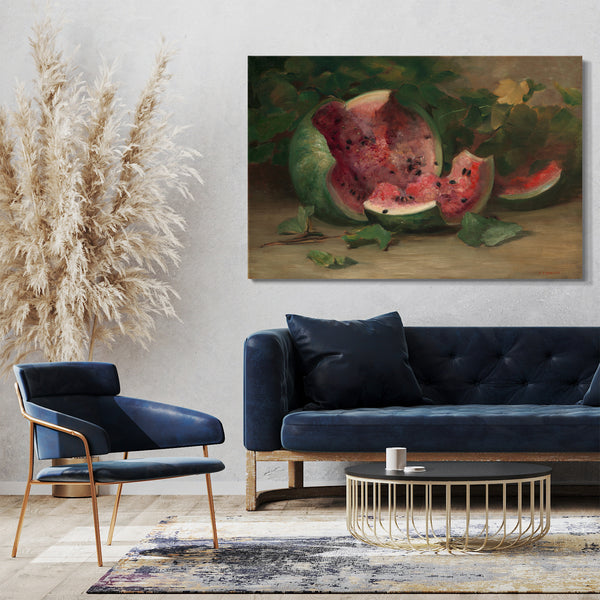 Leinwandbild Charles Ethan Porter - Ohne Titel (Aufgebrochene Wassermelone)