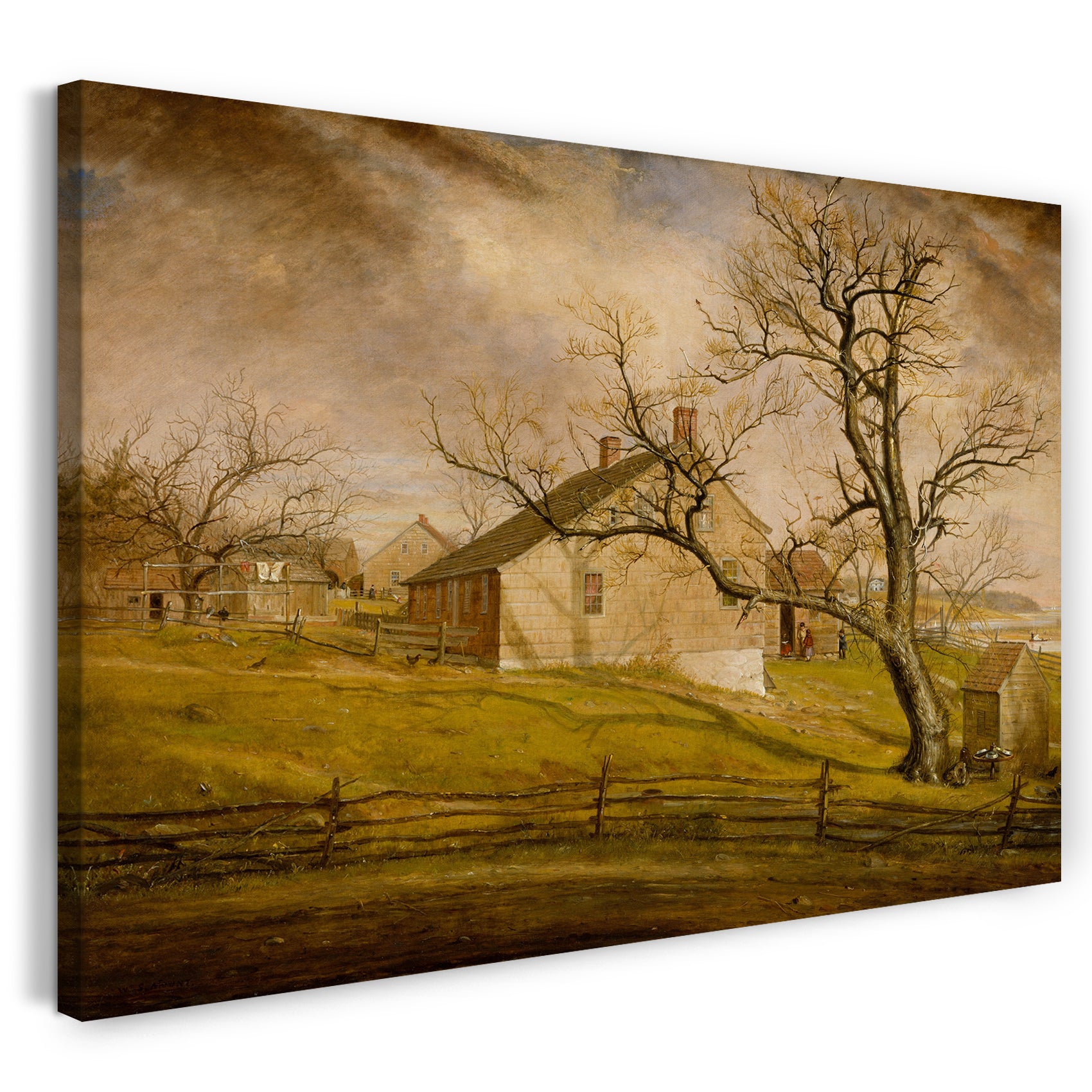 Leinwandbild William Sidney Berg - Long Island Bauernhäuser