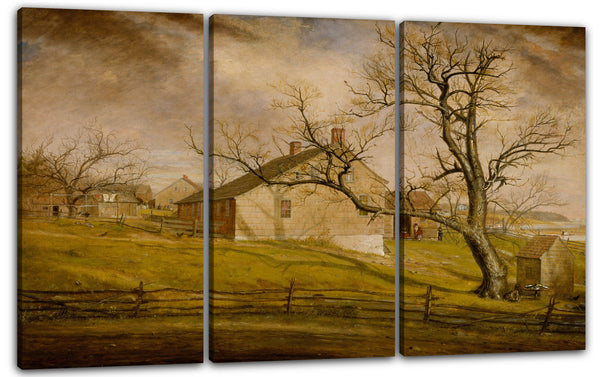 Leinwandbild William Sidney Berg - Long Island Bauernhäuser