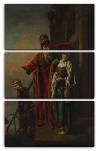 Leinwandbild Nicolaes Maes - Abraham schickt Hagar und Ismael weg