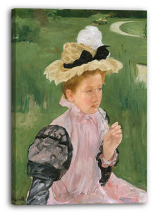Leinwandbild Mary Cassatt - Portrait eines jungen Mädchens