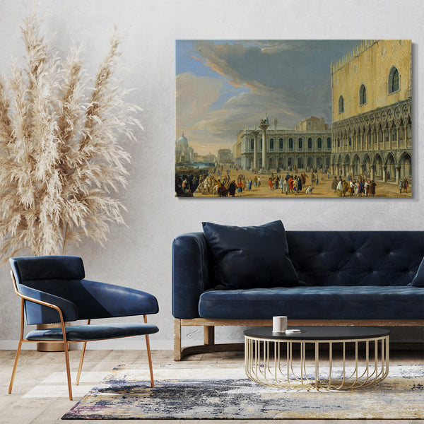 Leinwandbild Luca Carlevaris - Der Molo, Venedig, Blick nach Westen