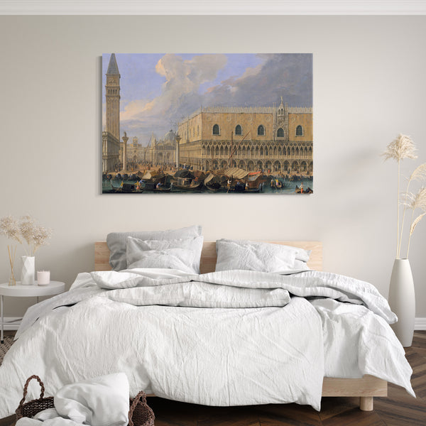Leinwandbild Luca Carlevaris - Der Molo, Venedig, vom Bacino di San Marco