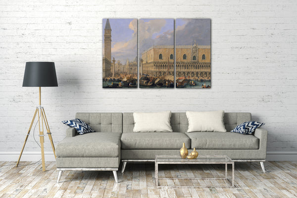 Leinwandbild Luca Carlevaris - Der Molo, Venedig, vom Bacino di San Marco
