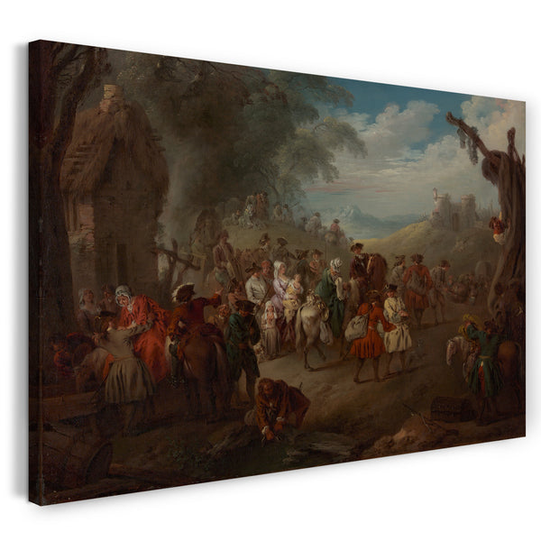 Leinwandbild Jean-Baptiste Joseph Pater - Truppen beim Marsch