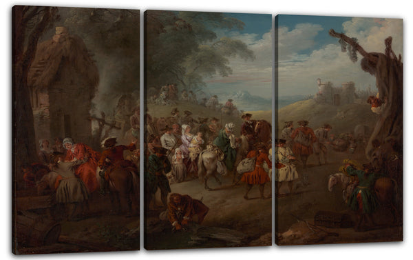 Leinwandbild Jean-Baptiste Joseph Pater - Truppen beim Marsch