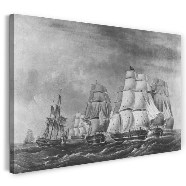 Leinwandbild nach 1814-30 - Kampf zwischen den US-Fregatten "President" und "H.B.M. Endymion", 15. Januar 1814