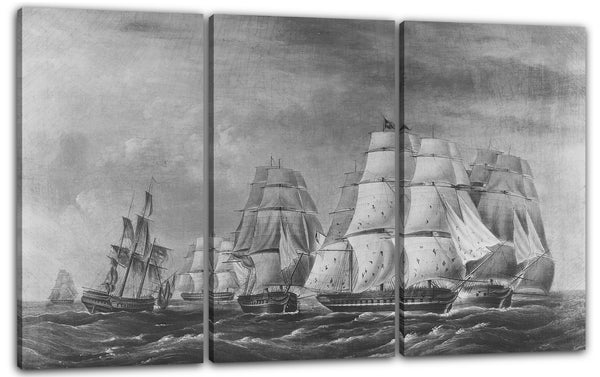 Leinwandbild nach 1814-30 - Kampf zwischen den US-Fregatten "President" und "H.B.M. Endymion", 15. Januar 1814