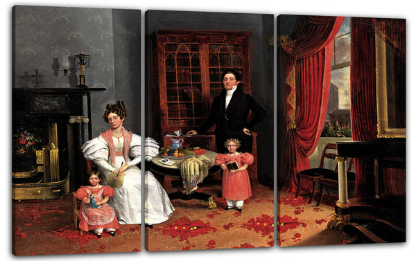 Leinwandbild George W. Twibill Jr. zugeschrieben - Die Familie von John Q. Aymar