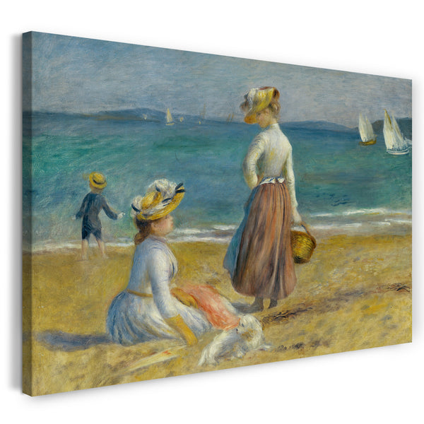 Leinwandbild Auguste Renoir - Menschen am Strand