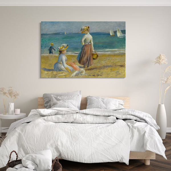 Leinwandbild Auguste Renoir - Menschen am Strand