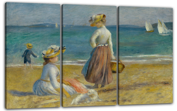 Leinwandbild Auguste Renoir - Menschen am Strand