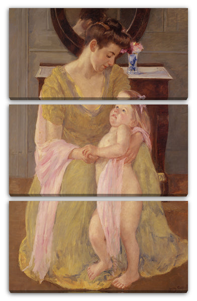 Leinwandbild Mary Cassatt - Mutter und Kind mit einem Rosen-Schal