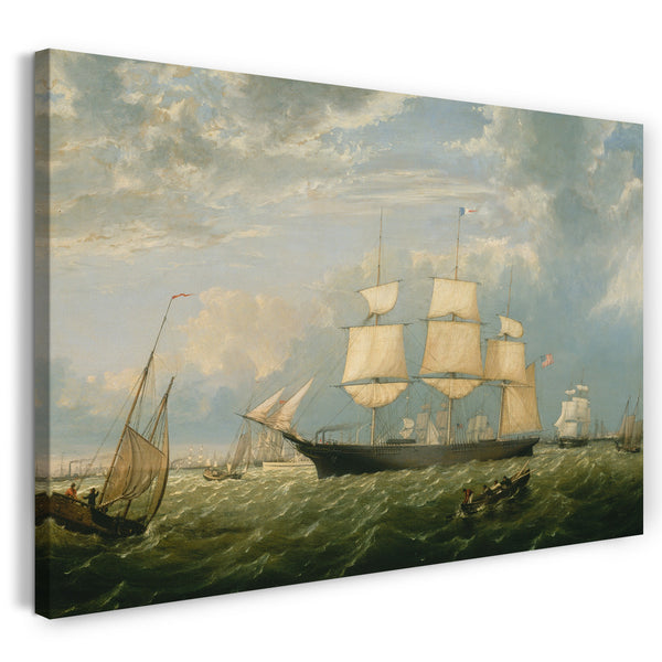 Leinwandbild Fitz Henry Lane - The Golden State Entering New York Harbor
