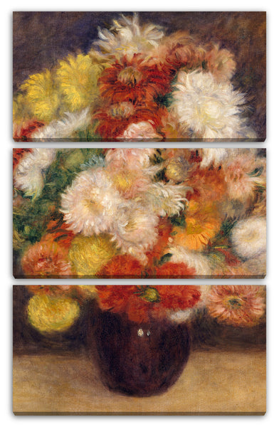 Leinwandbild Auguste Renoir - Blumenstrauß aus Chrysanthemen